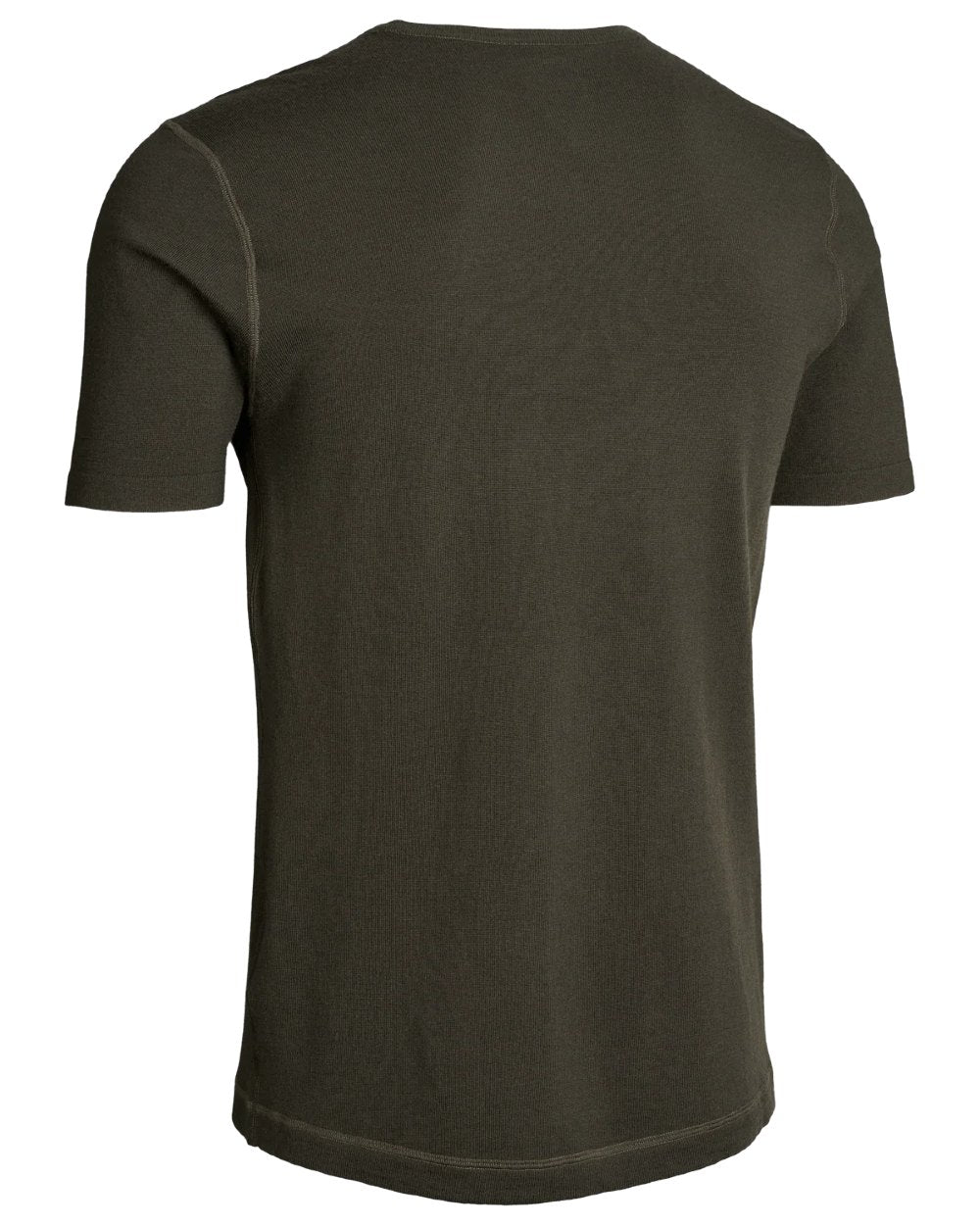 Dark Green coloured Northern Hunting Norr Alk Short Sleeve Baselayer Top on white background