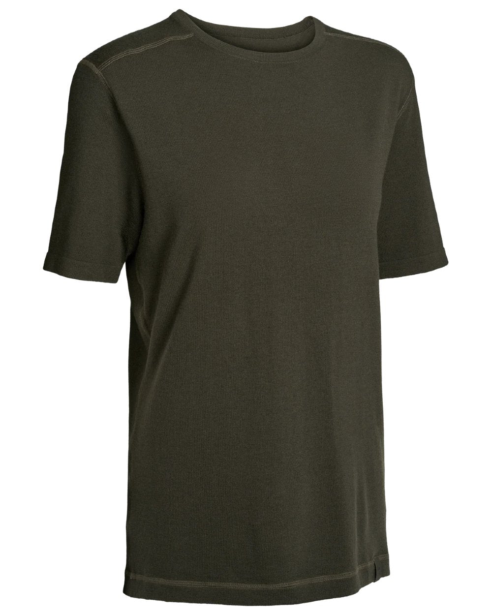 Dark Green coloured Northern Hunting Norr Alk Short Sleeve Baselayer Top on white background