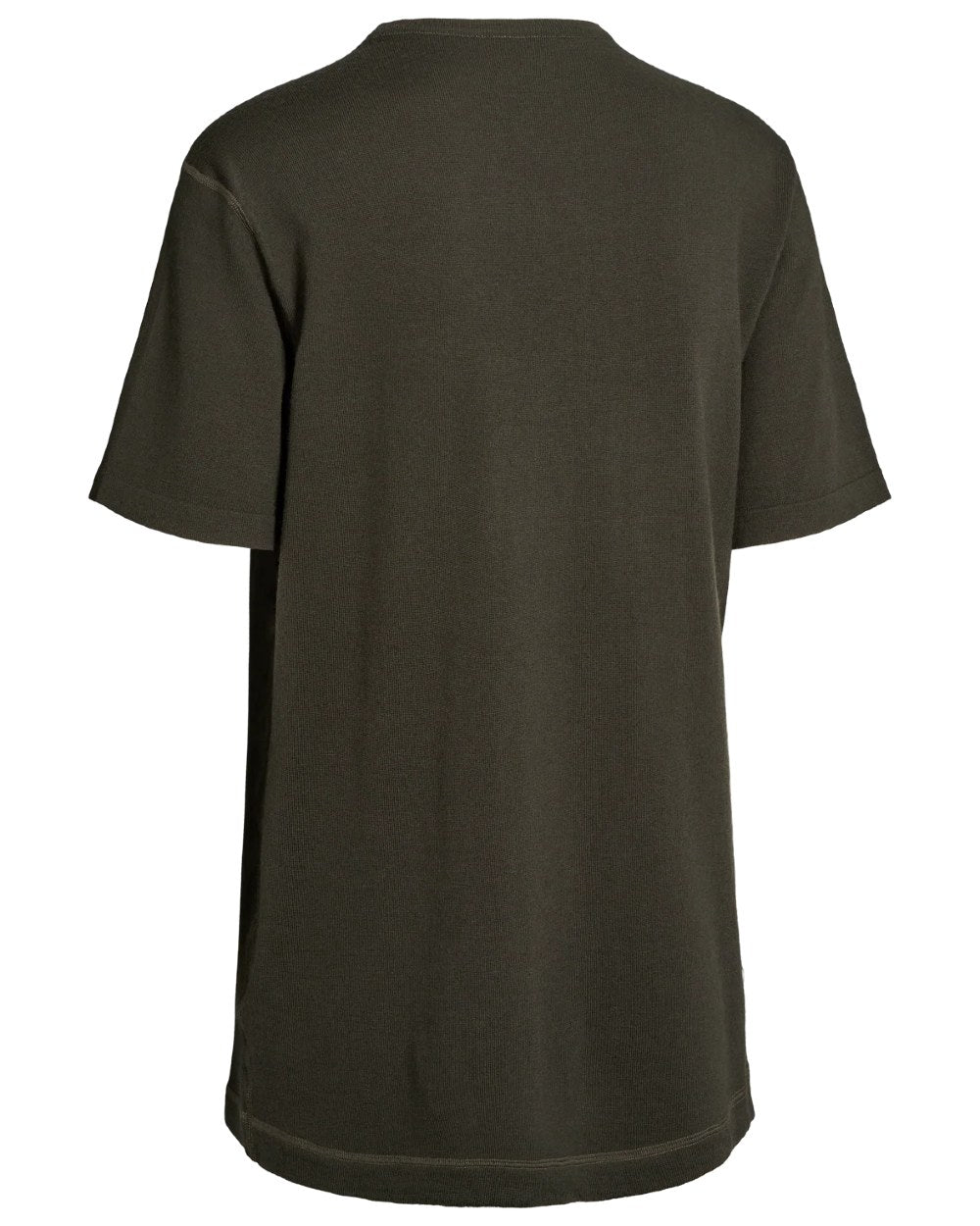 Dark Green coloured Northern Hunting Norr Alk Short Sleeve Baselayer Top on white background