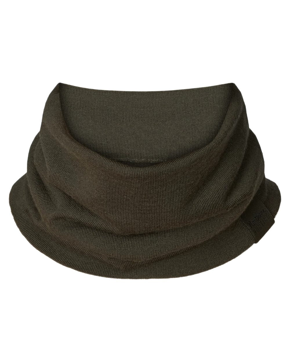 Dark Green coloured Northern Hunting Norr Lark Merino Neck Gaiter on white background