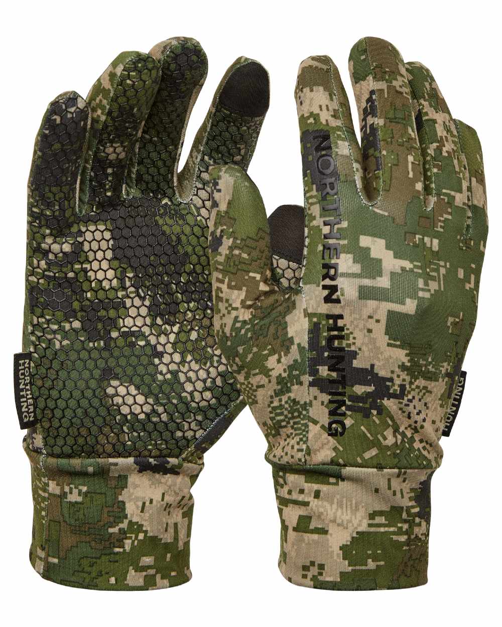 Opt9 Camo Print coloured Northern Hunting Sigvald Hunting Gloves on white background