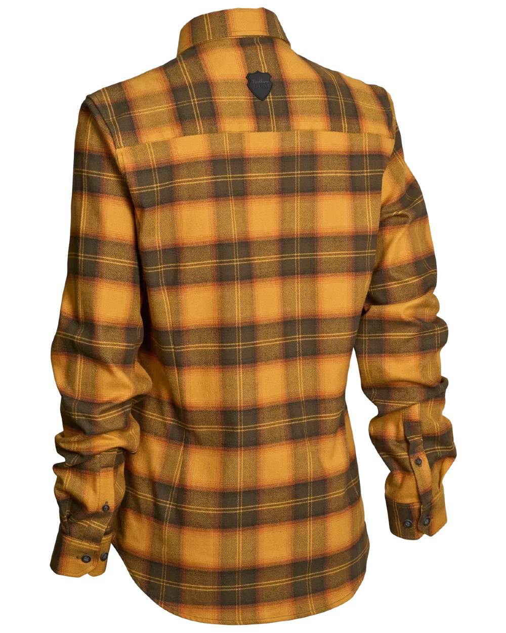 Buckthorn coloured Northern Hunting Womens Astrid Organic Cotton Shirt on white background