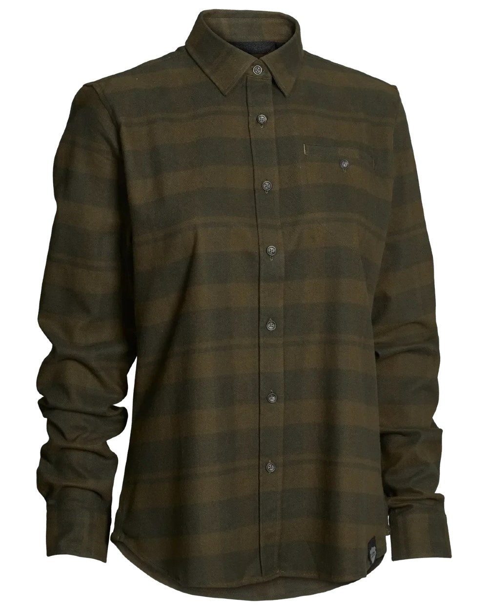 Green coloured Northern Hunting Womens Svala Organic Cotton Shirt on white background