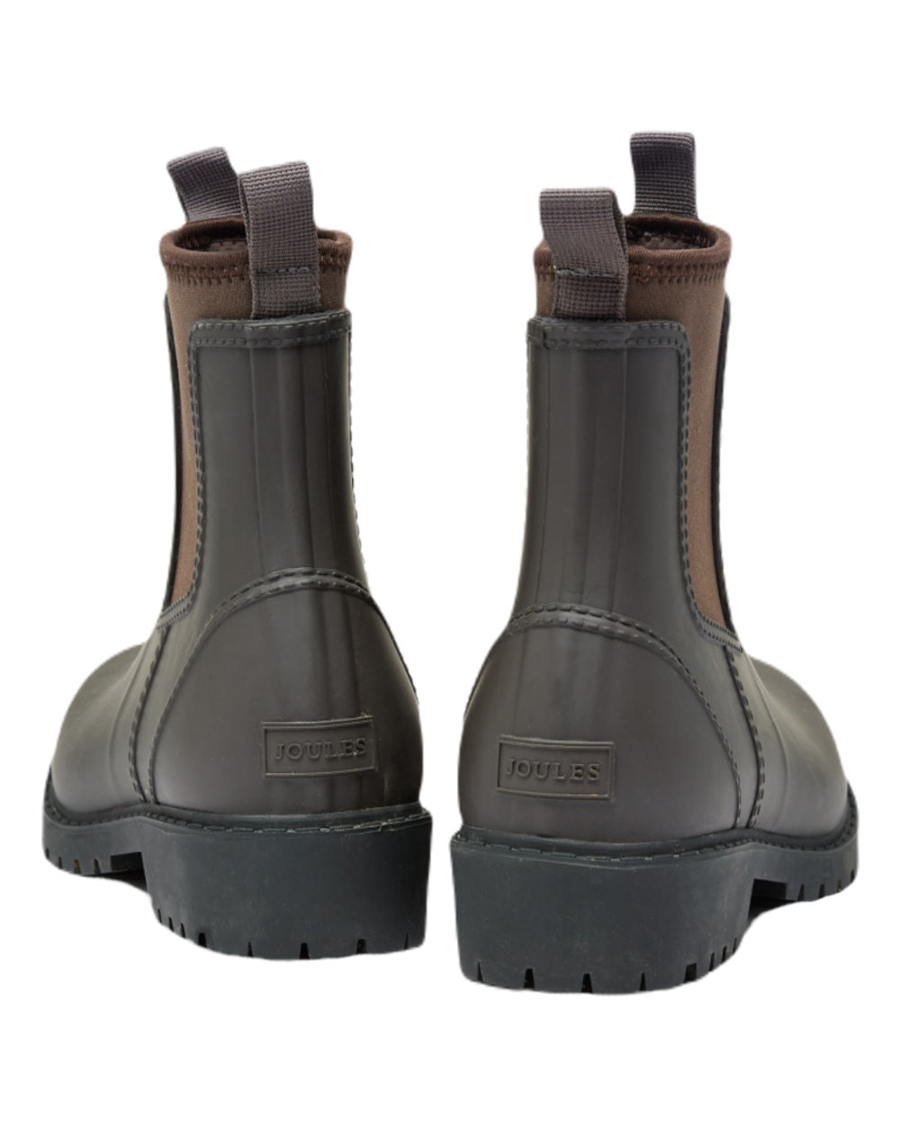 Chocolate Brown coloured Oakfield Womens Short Neoprene Lined Wellies on white background