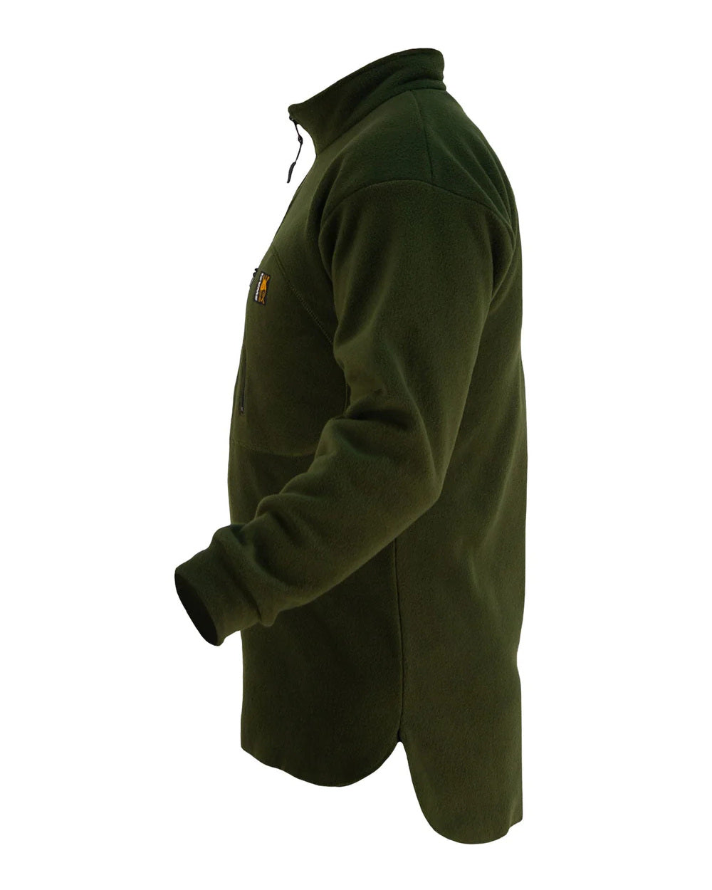 Olive Coloured Swazi Bush Shirt On A White Background