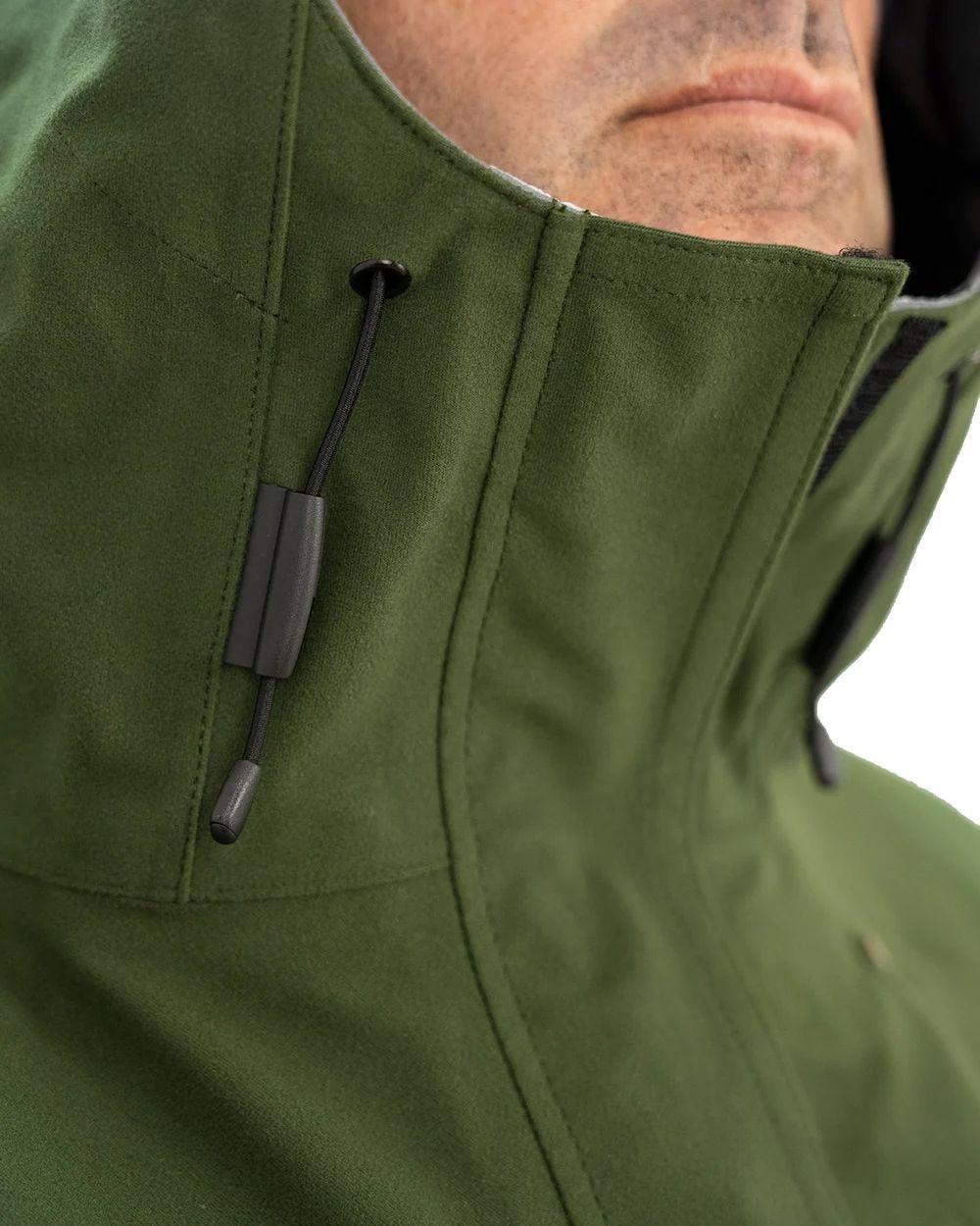 Olive Coloured Swazi Kagoule Jacket On A White Background