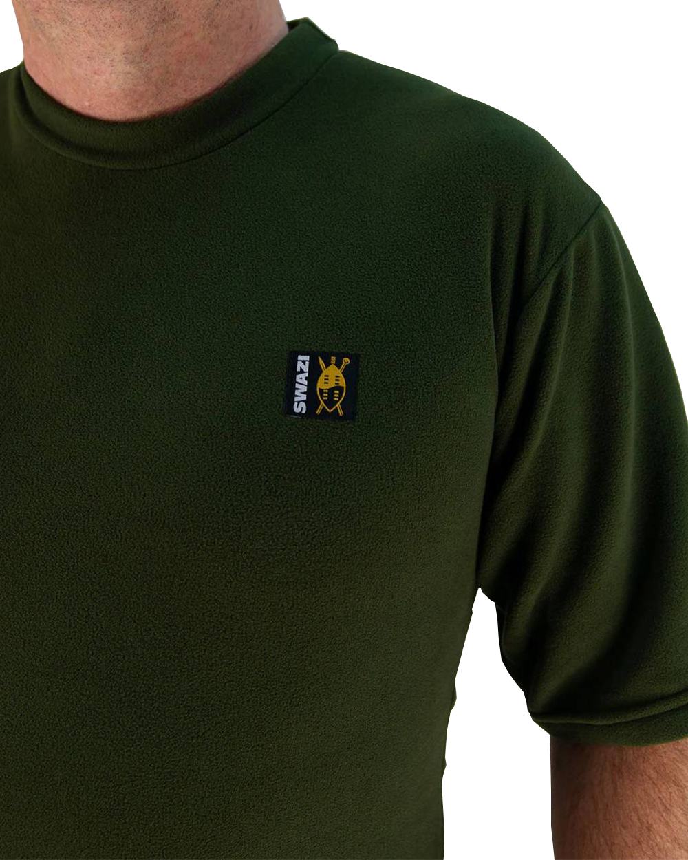 Olive Coloured Swazi Micro Top On A White Background