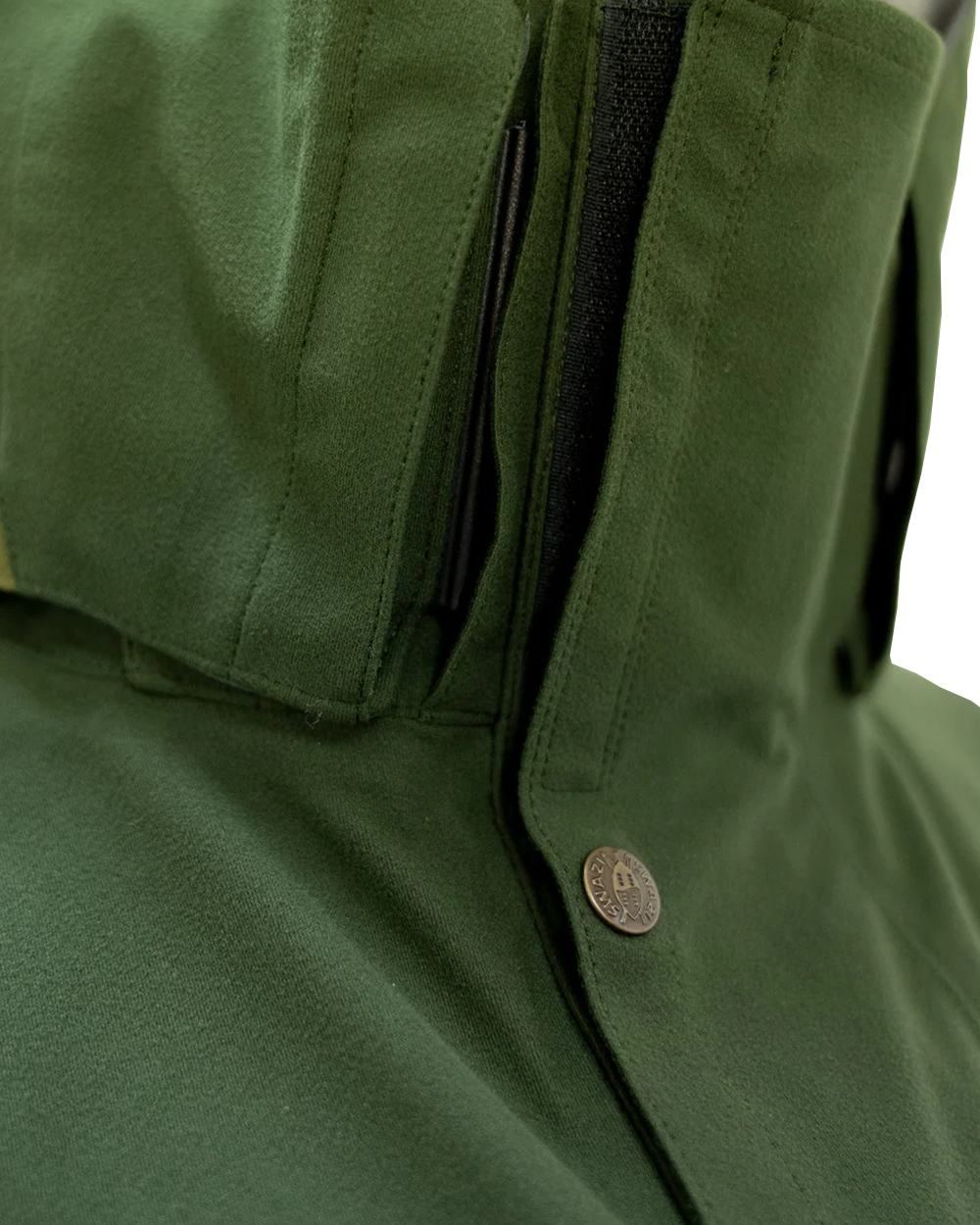 Olive Coloured Swazi Wapiti Xp Jacket On A White Background