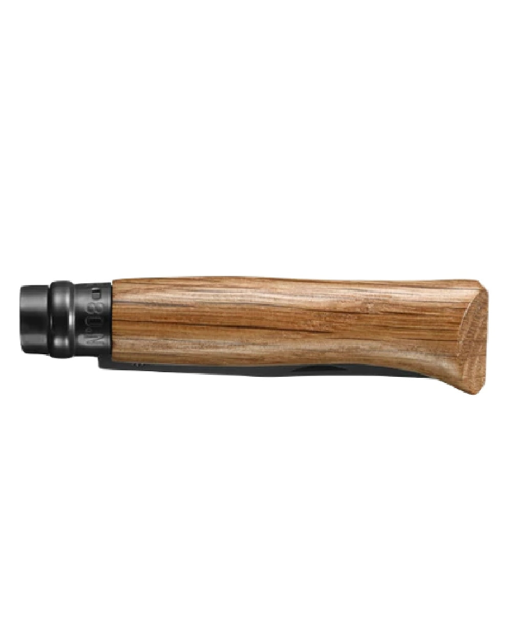 Black coloured Opinel No.8 Black Oak Knife on white background