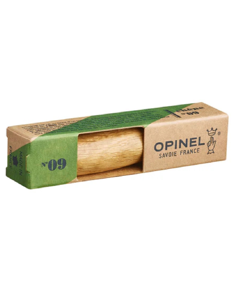 Oak Wood coloured Opinel Varnished Handle Classic Original Knife on white background