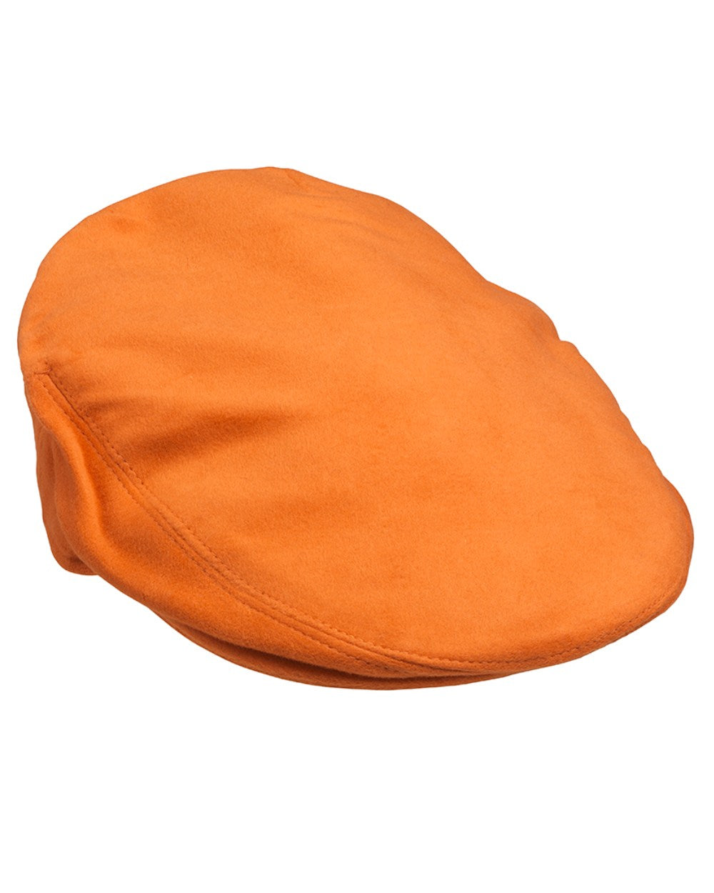 Orange Coloured Laksen Belgravia Flat Cap On A White Background