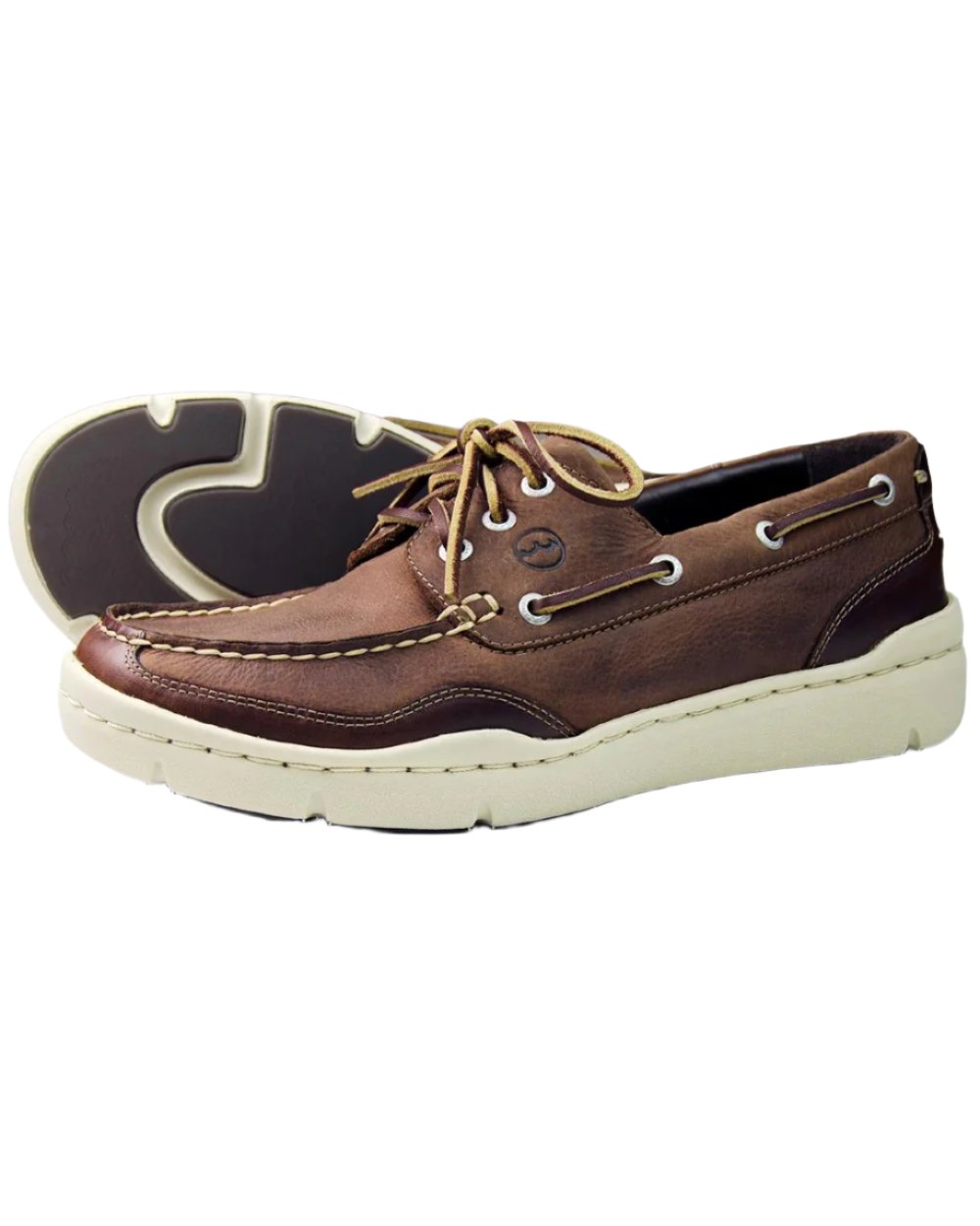 Russet Coloured Orca Bay Abersoch Mens Deck Shoes on white background
