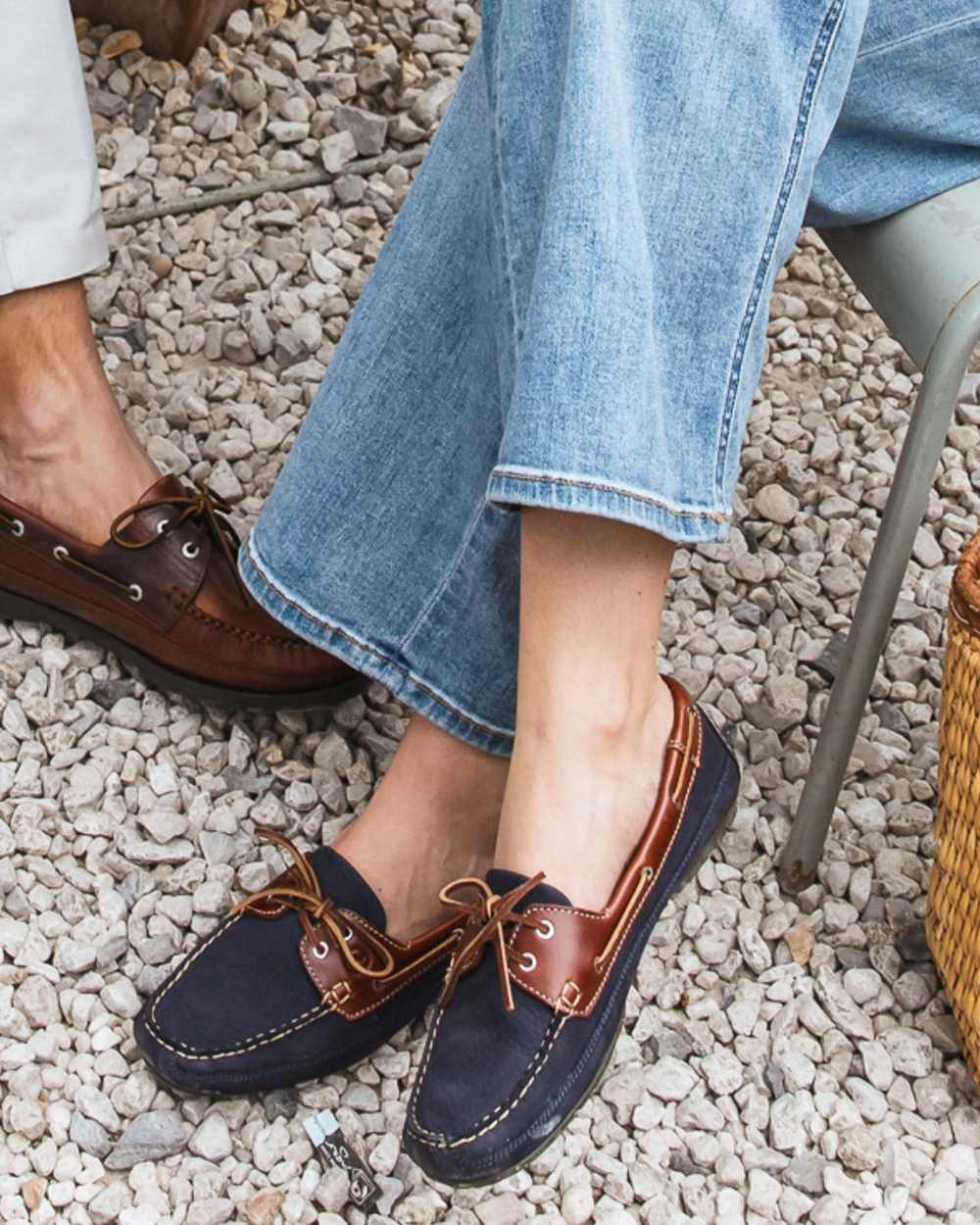 Indigo Coloured Orca Bay Bahamas Womens Deck Shoes On Outdoor Background
