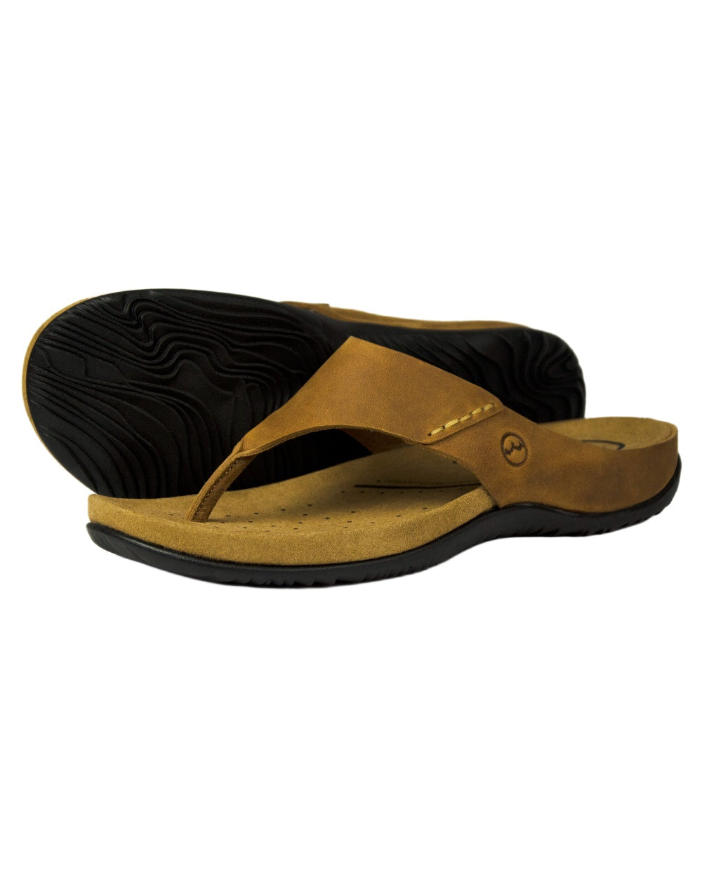 Sand coloured Orca Bay Mens Bora Sandals on white background