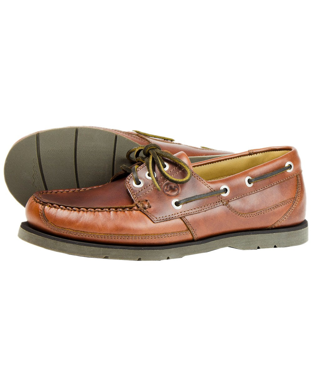 Elk Coloured Orca Bay Mens Cherokee Premium Ocean Gold Shoes on white background