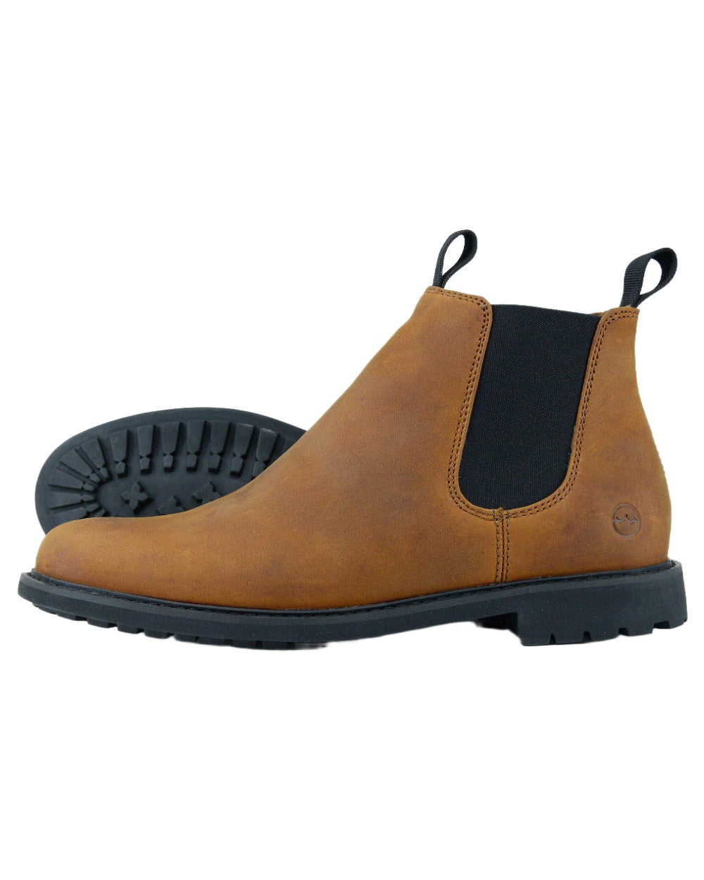 Sand coloured Orca Bay Mens Henley Shoes on white background