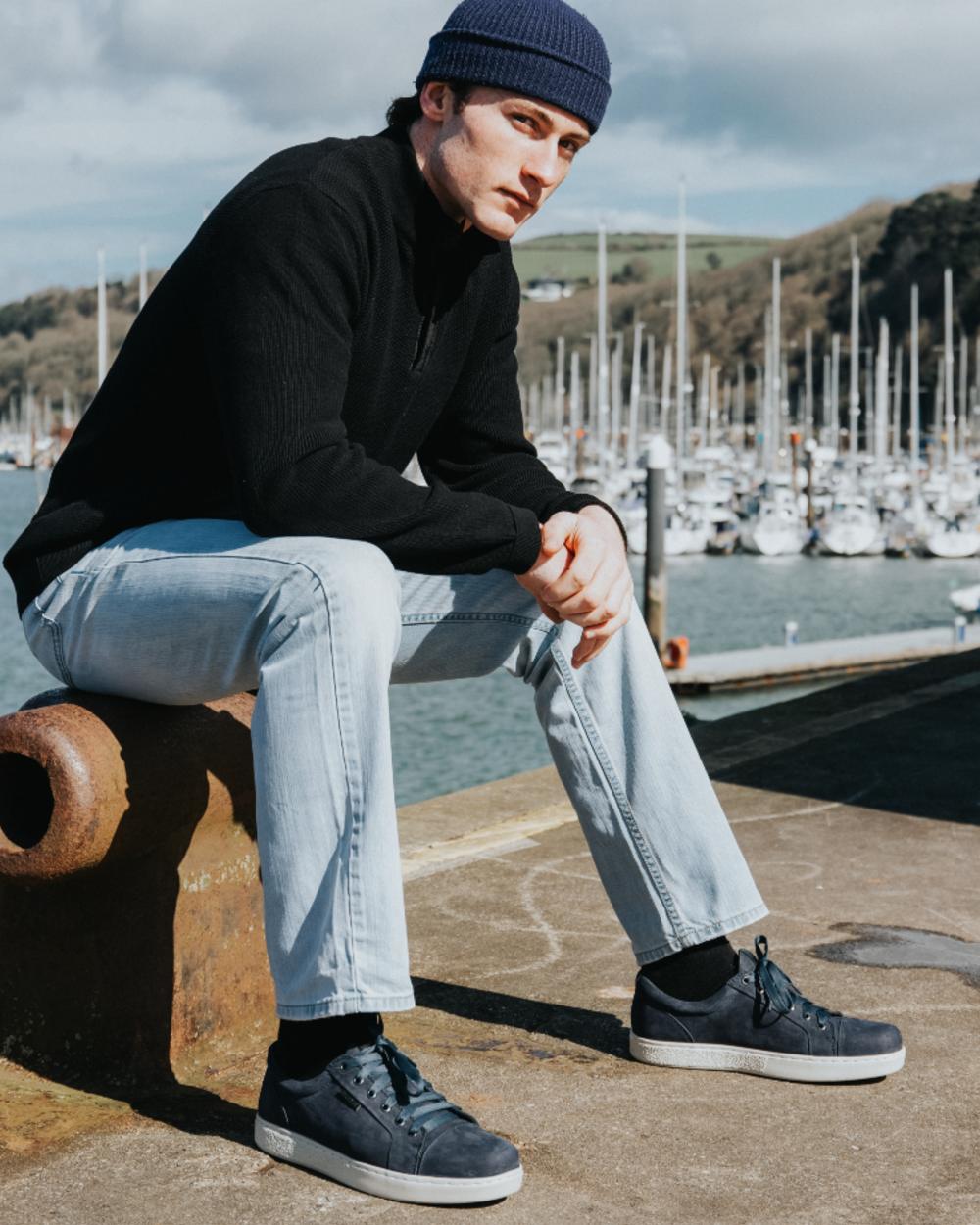 Indigo Coloured Orca Bay Mens Kensington Shoes on outdoor background