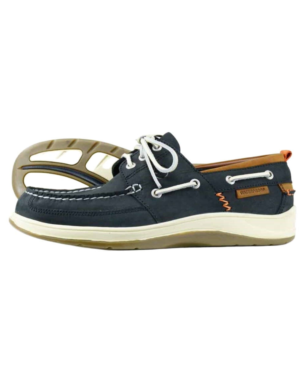 Black coloured Orca Bay Mens Ocean Waterproof Boat Shoes on white background