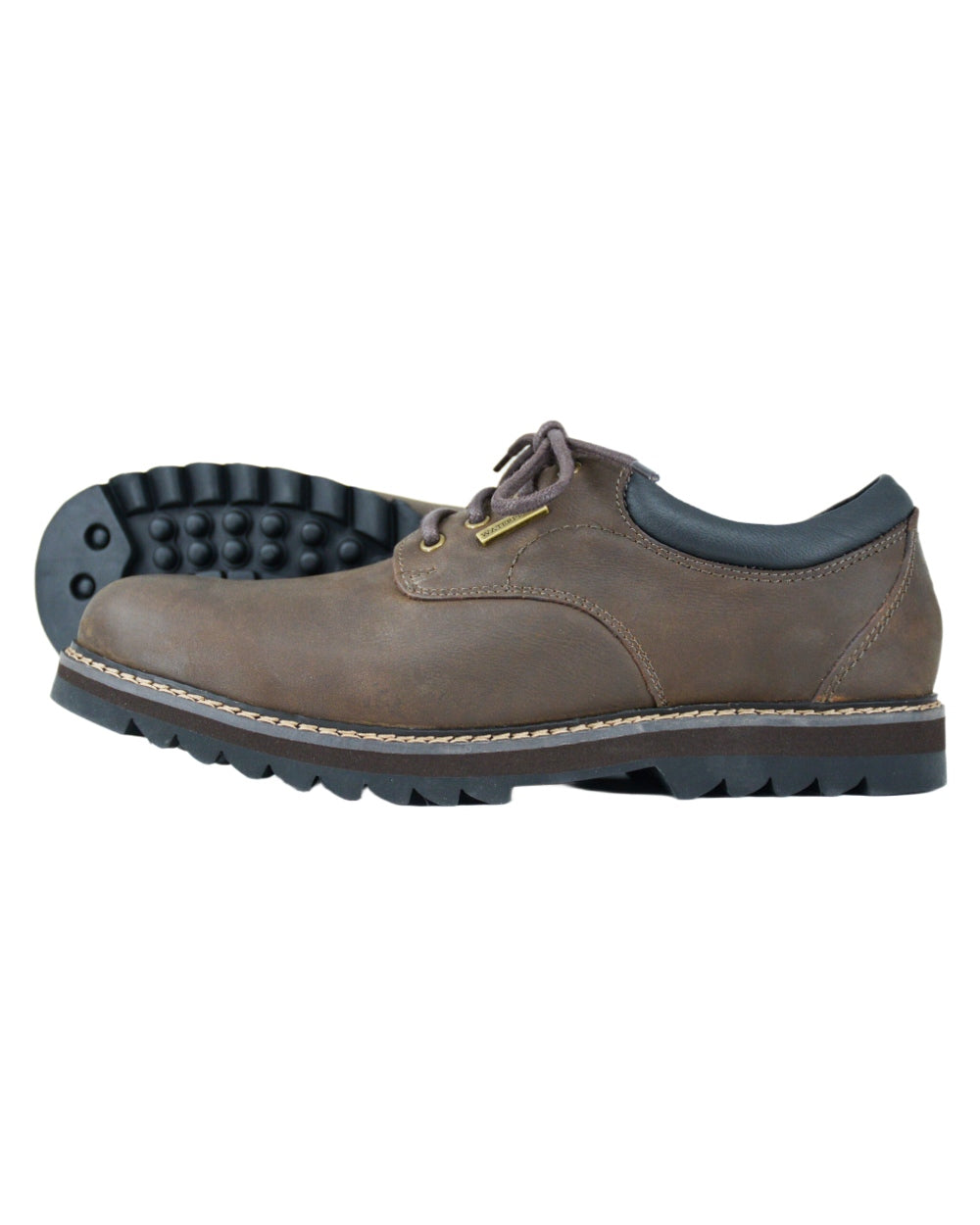 Brown coloured Orca Bay Mens Painswick Fully Waterproof Walking Shoes on white background