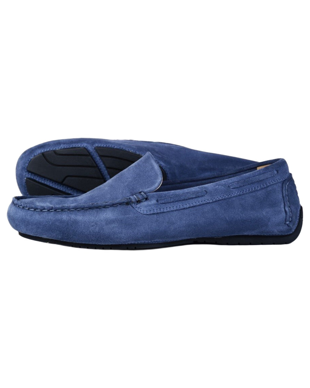 Dark Denim Coloured Orca Bay Mens Silverstone Loafers on white background
