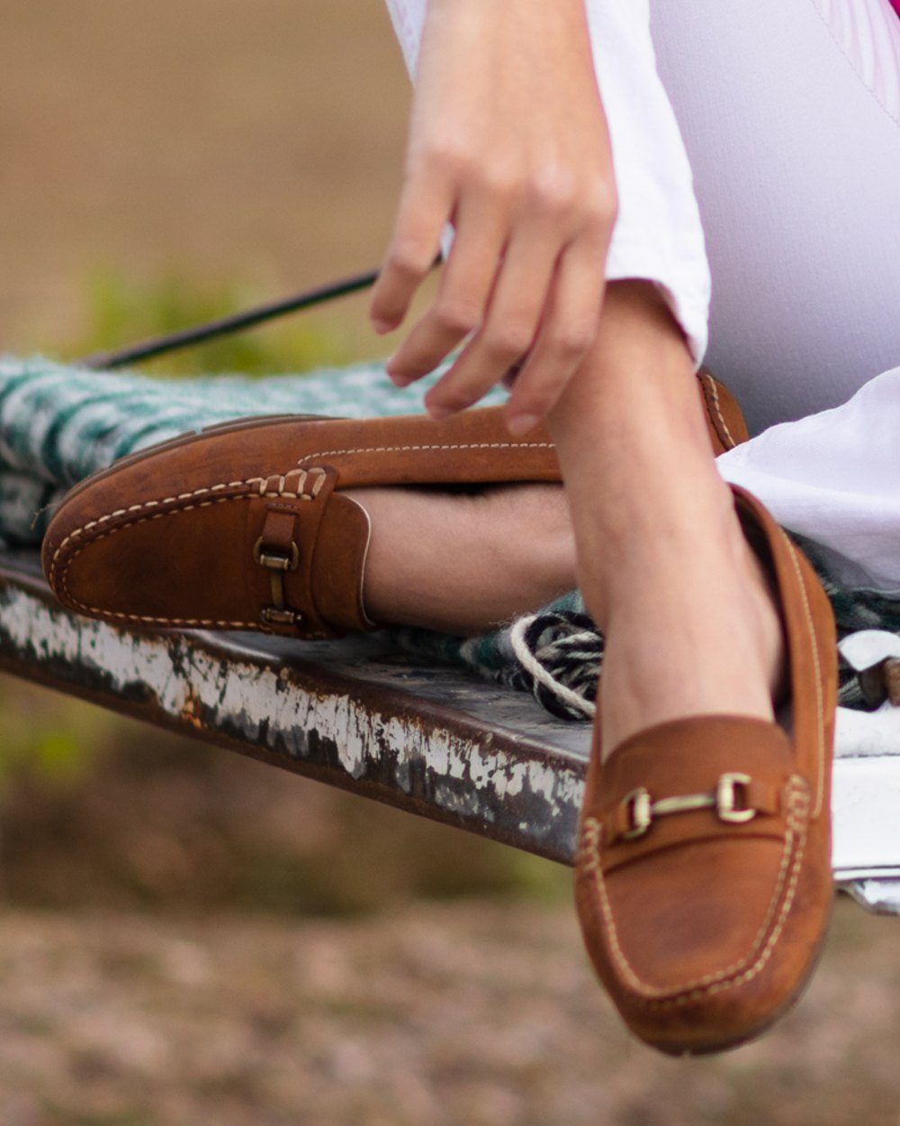 Havana Coloured Orca Bay Verona Womens Loafers On A Outdoor Background