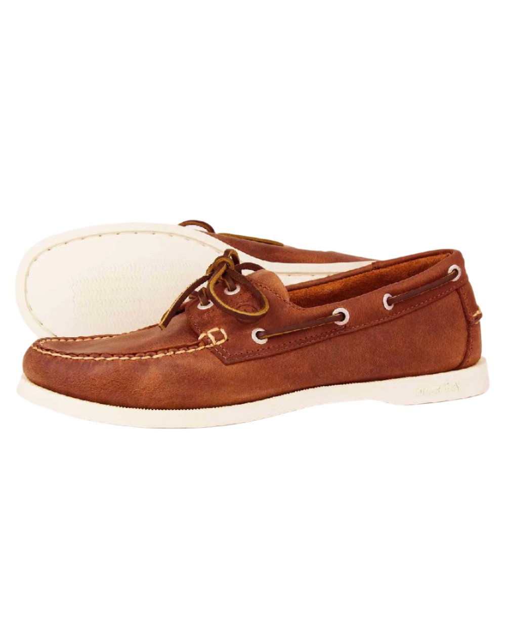 Havana Coloured Orca Bay Womens Maine Deck Shoes on white background