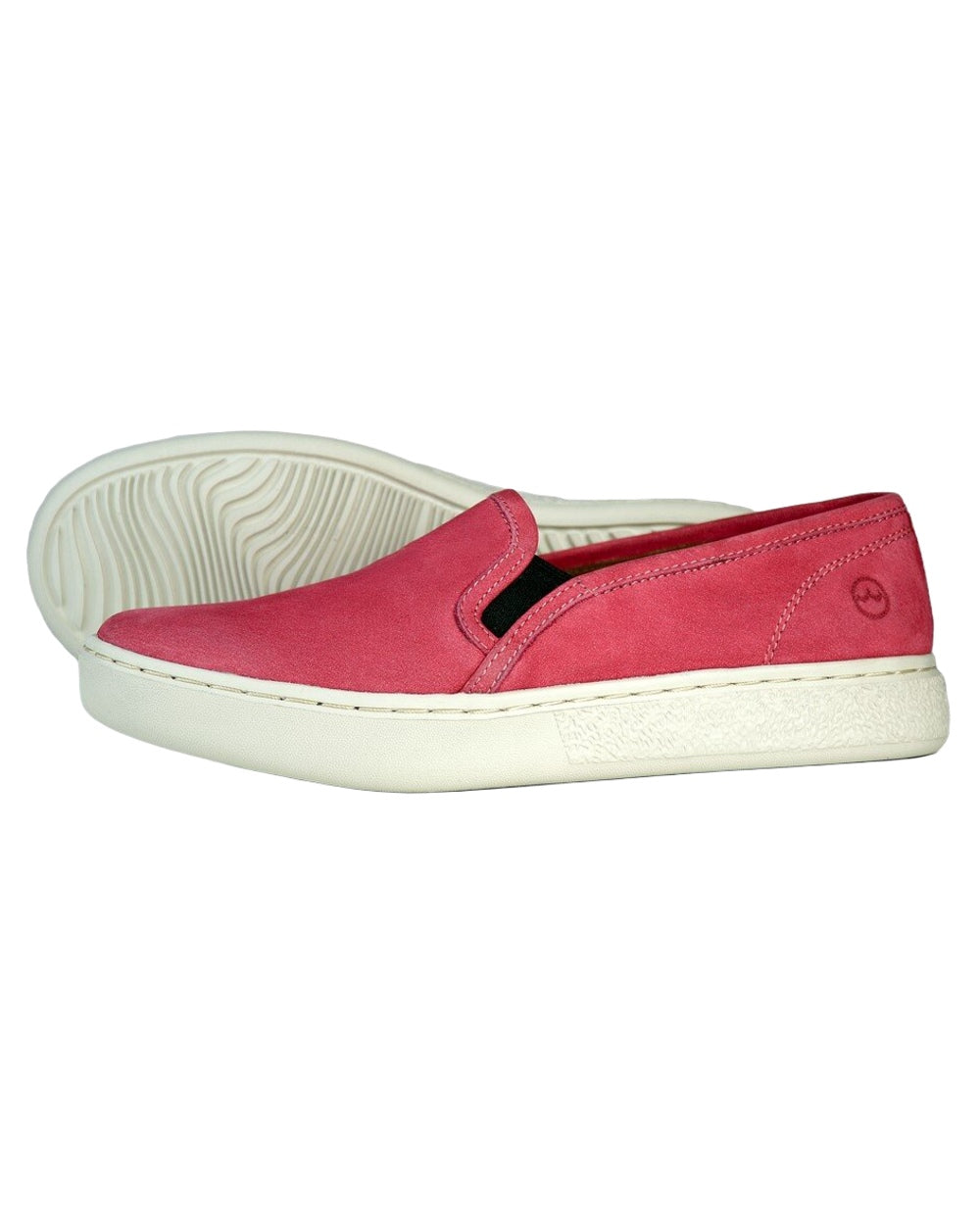 Raspberry coloured Orca Bay Womens Marylebone Loafers on white background