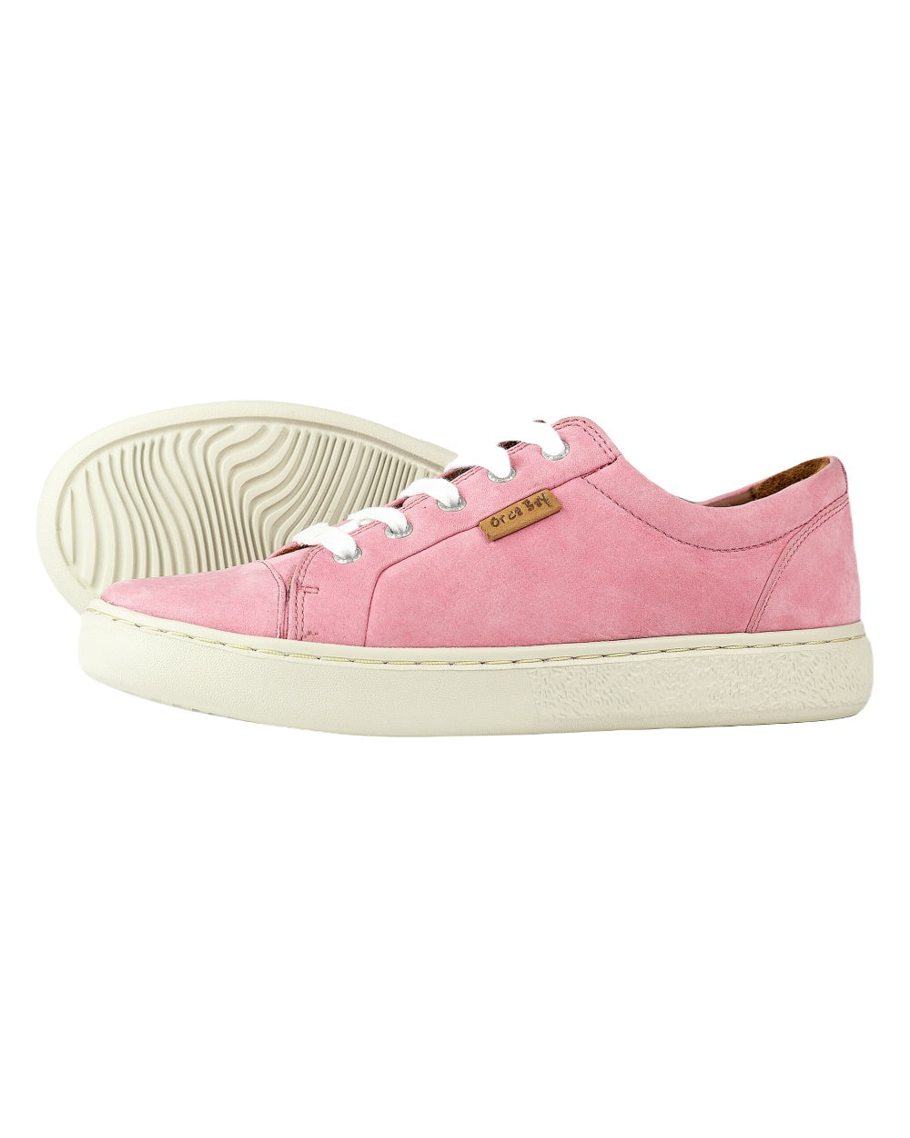 Pink coloured Orca Bay Womens Mayfair Trainers on white background