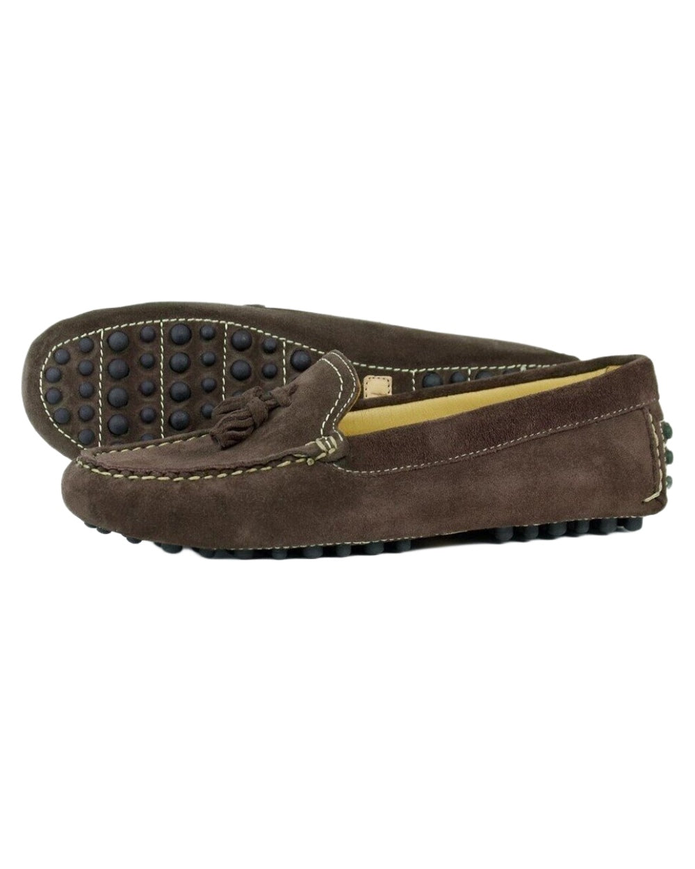 Coffee Coloured Orca Bay Womens Salcombe Loafers on white background