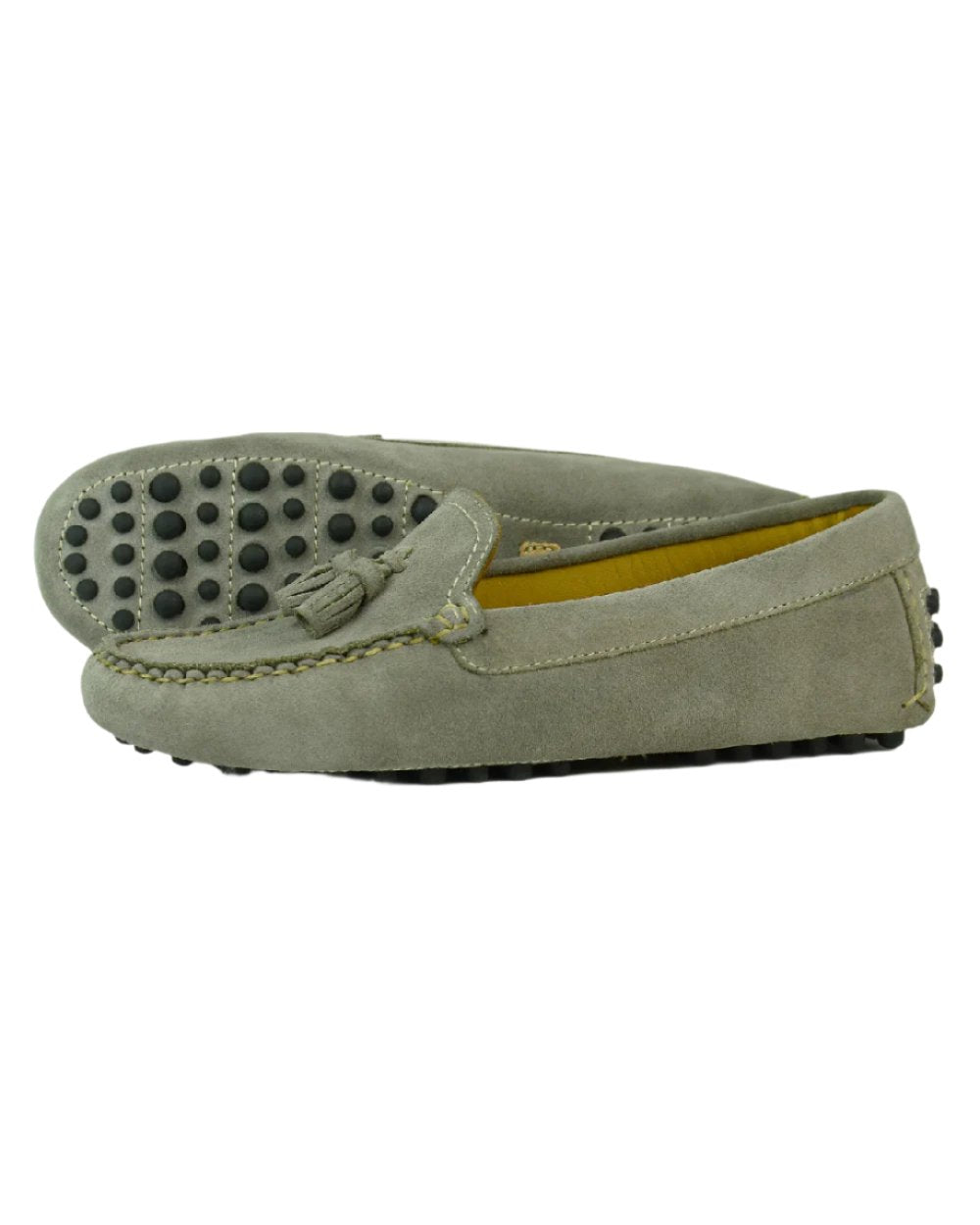 Stone Coloured Orca Bay Womens Salcombe Loafers on white background