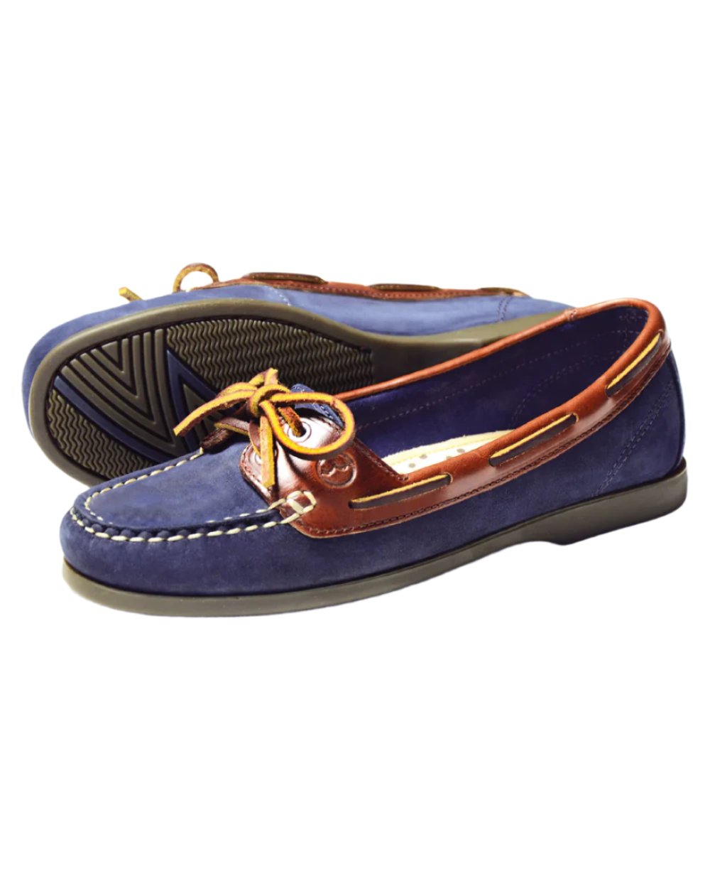 Navy Coloured Orca Bay Womens Schooner Pumps on white background