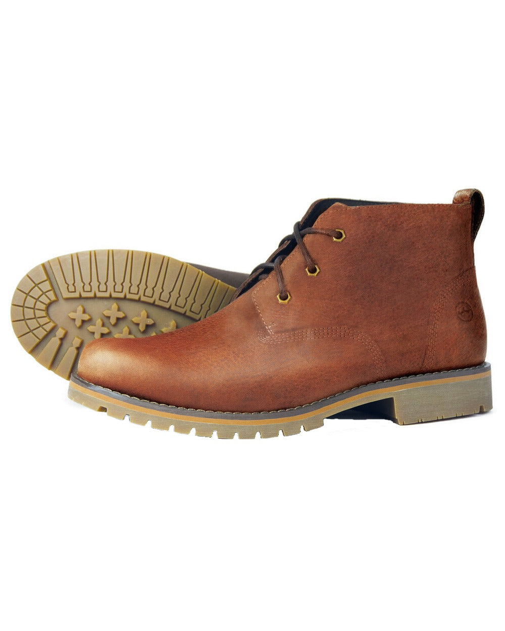 Havana coloured Orca Bay York Mens Leather Boots on white background