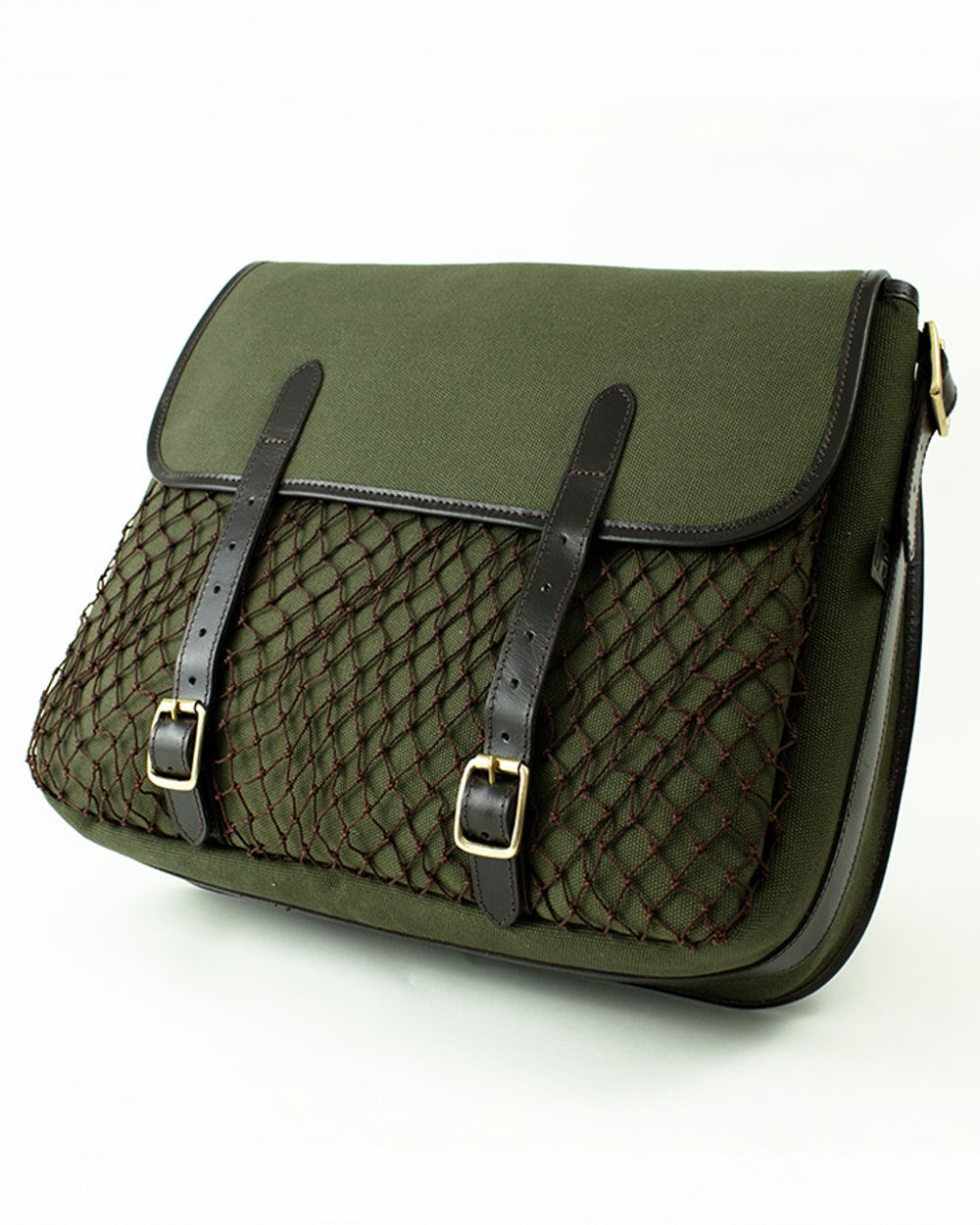 Alton Green coloured Parker-Hale Game Bag on white background