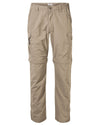 Pebble Coloured Craghoppers Mens NosiLife Convertible II Trousers On A White Background #colour_pebble