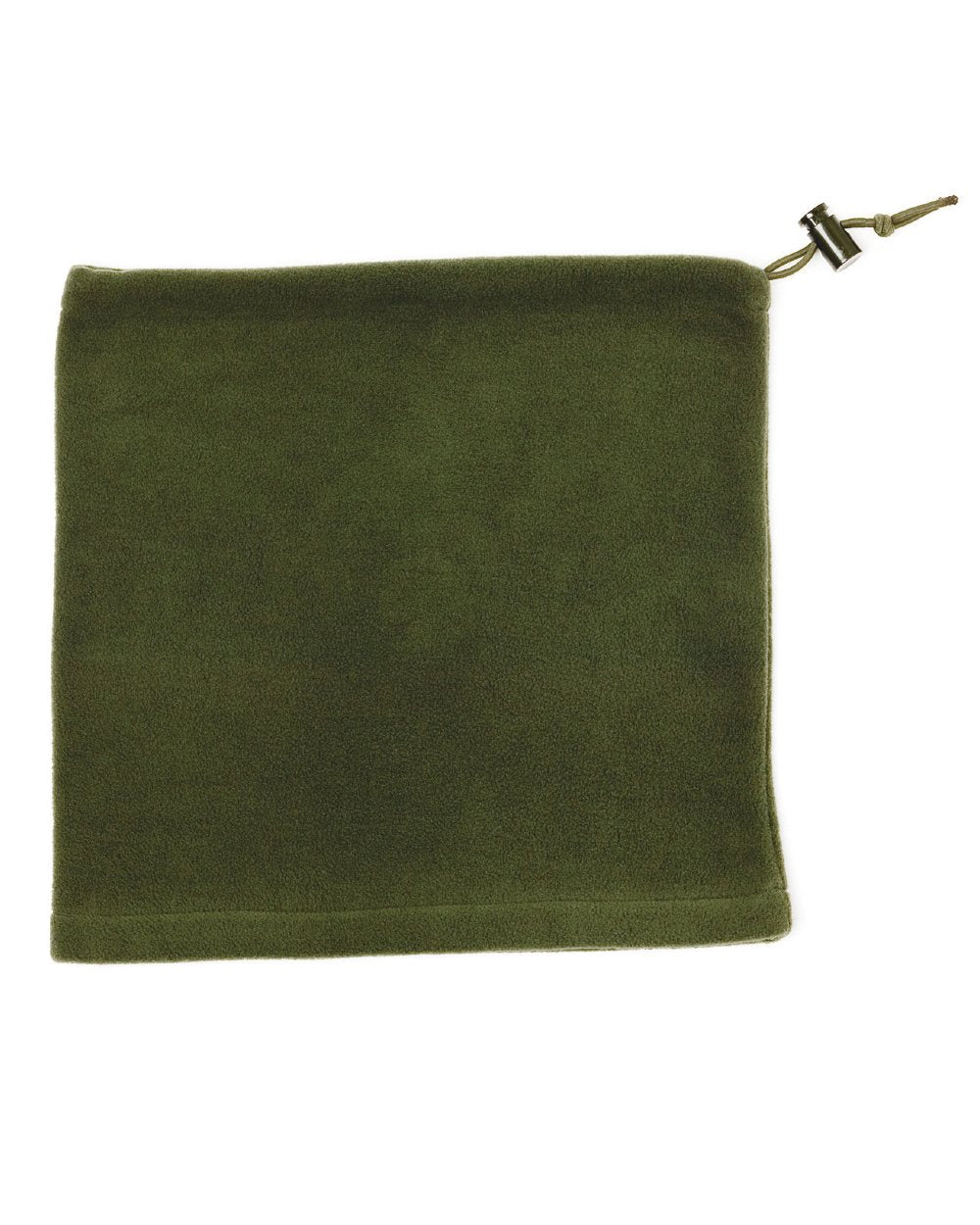 Khaki coloured Percussion Fleece Neck Warmer on white background
