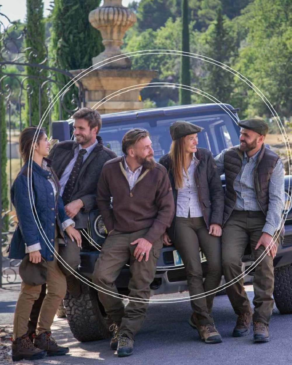 Blue coloured Percussion Ladies Edinburgh Quilted Jacket on street background