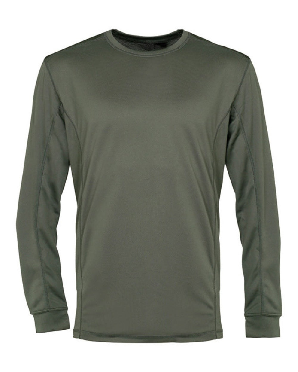 Khaki coloured Percussion Megadry Sweatshirt on white background