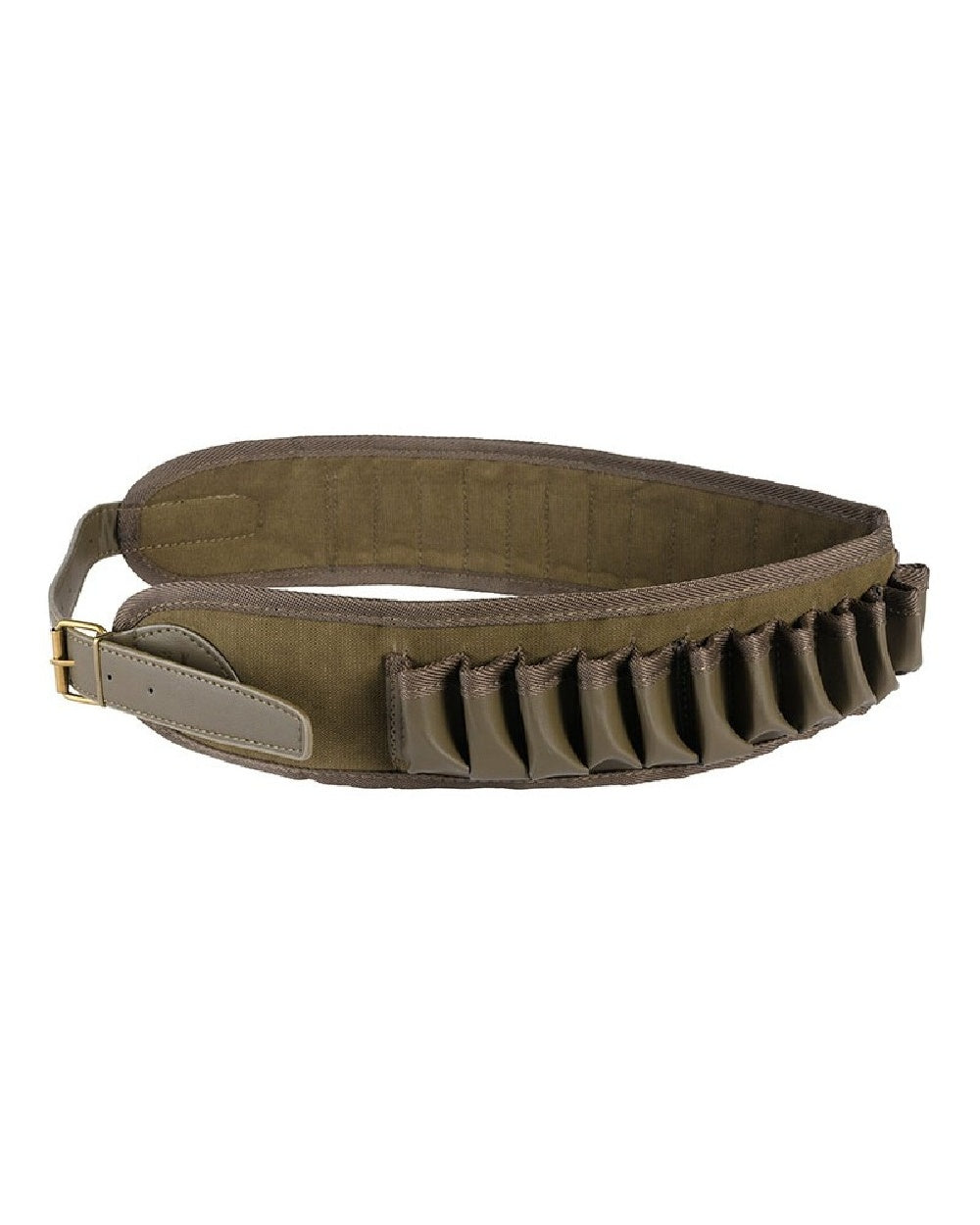 Khaki coloured Percussion Rambouillet Cartridge Belt on white background
