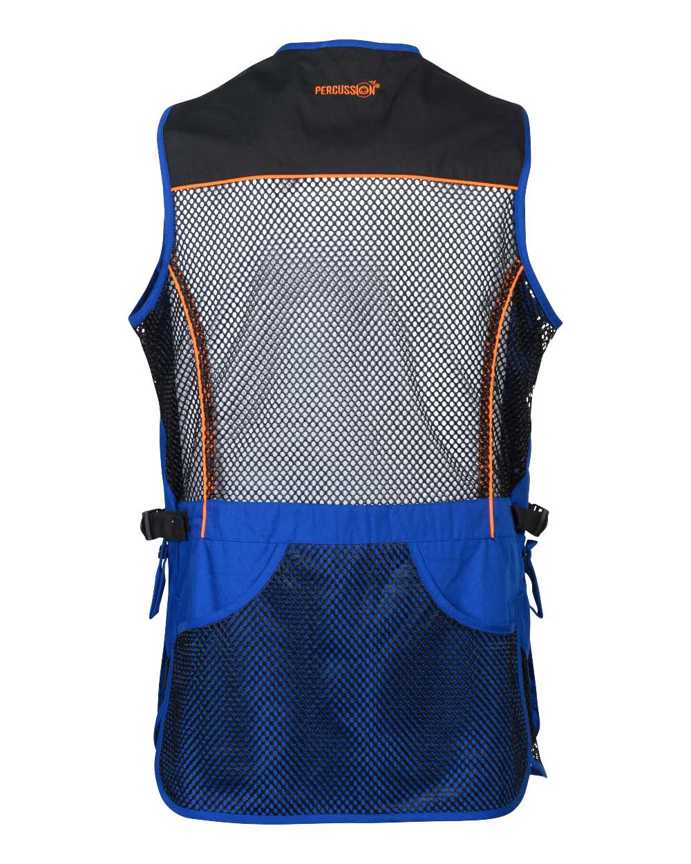 Black Blue coloured Percussion Skeet Vest on white background