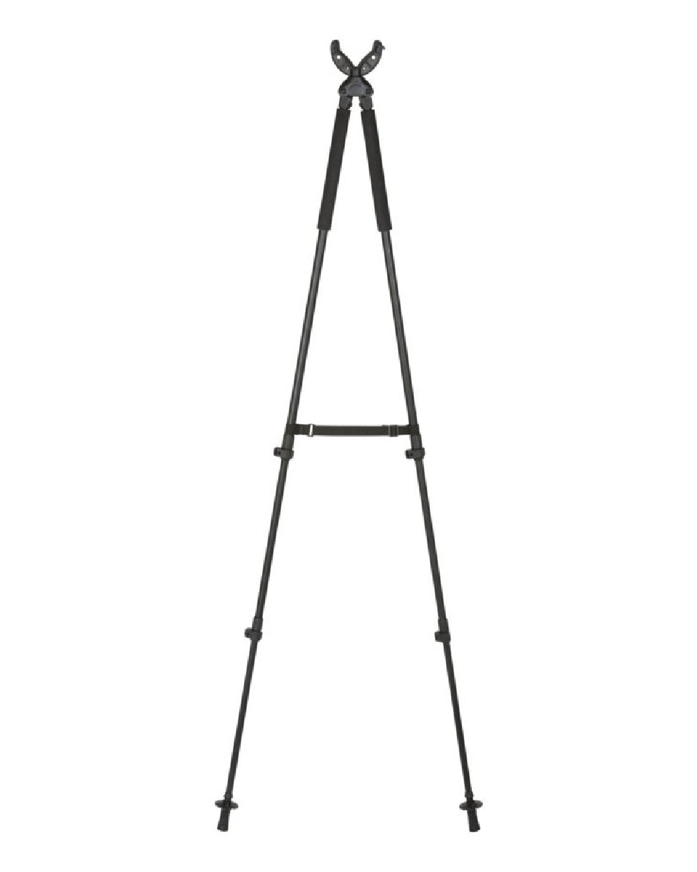 Black coloured Percussion Bipod Rifle Rest on white background