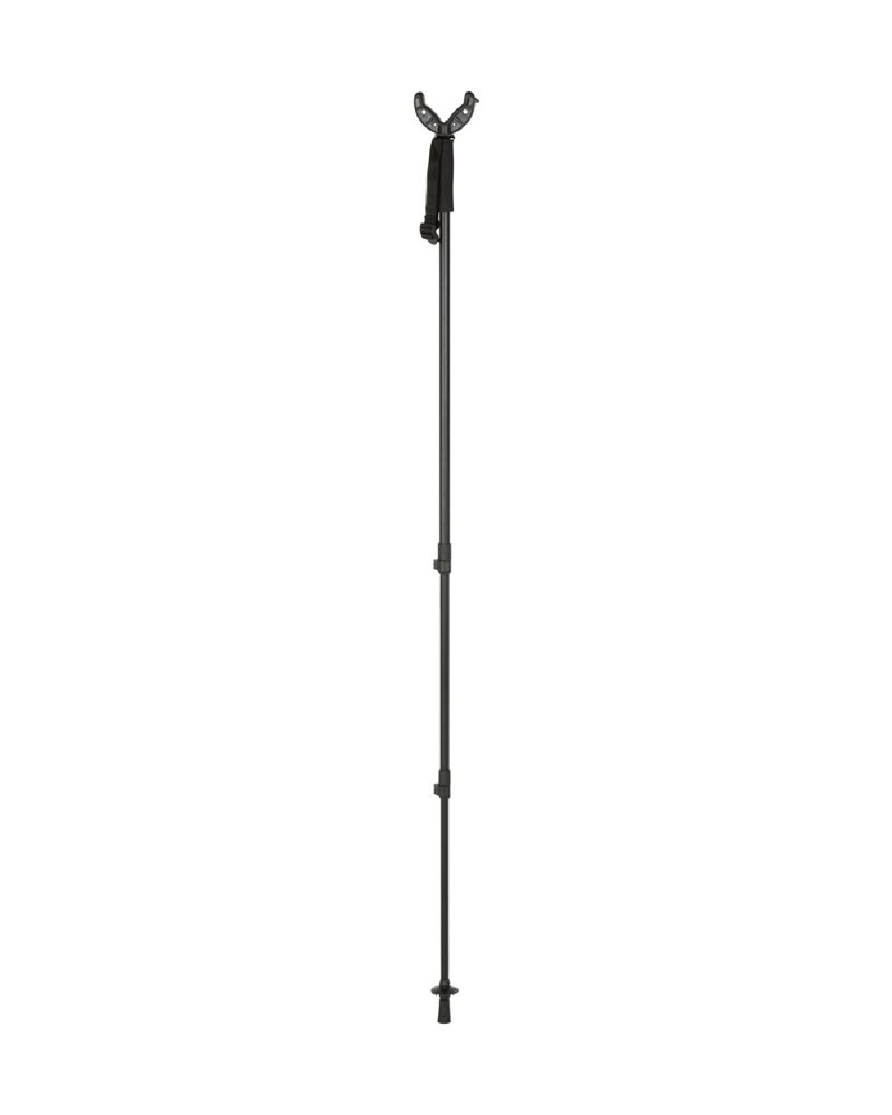 Black coloured Percussion Monopod Rifle Rest on white background