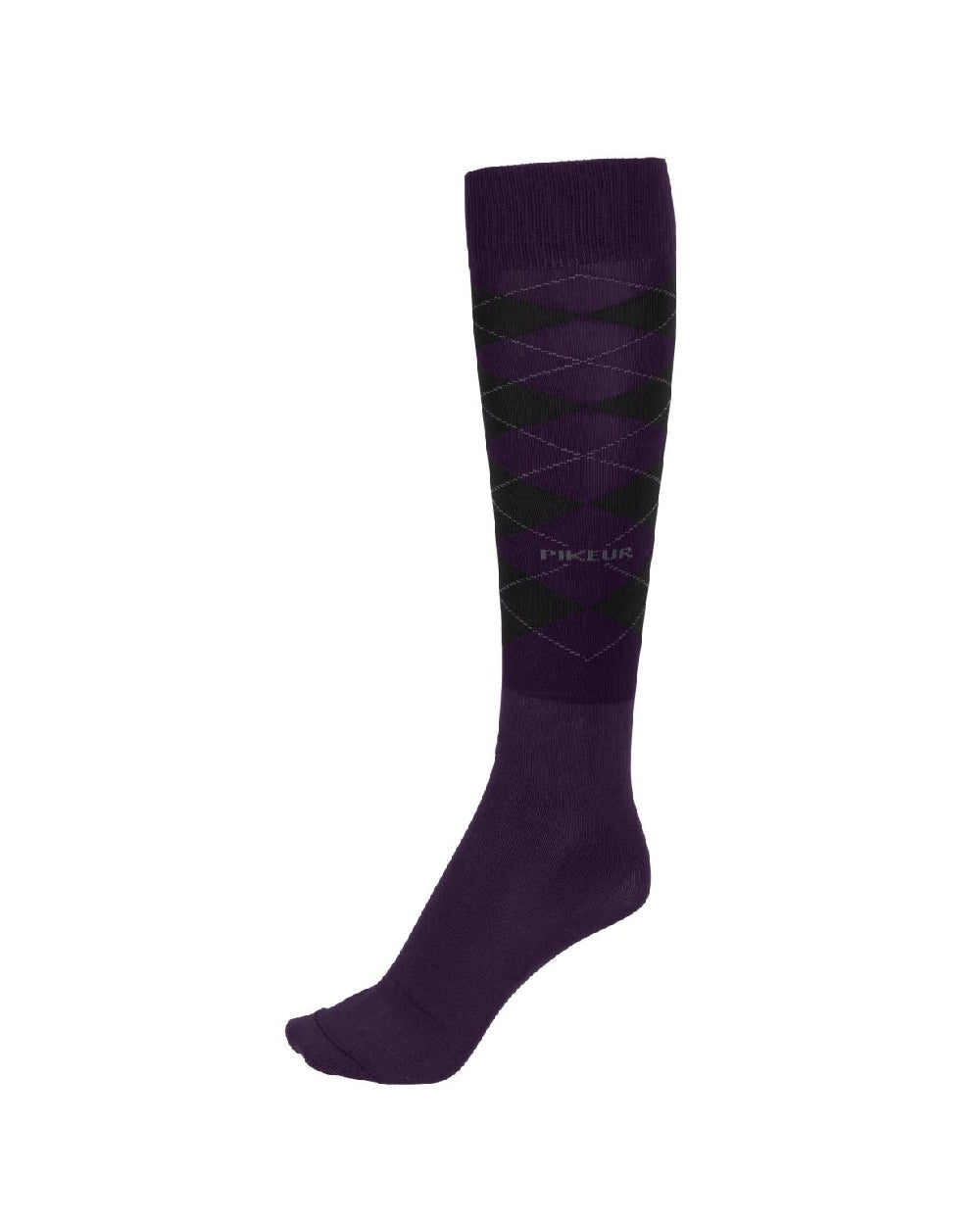 Pikeur Checked Knee Socks in Blueberry 