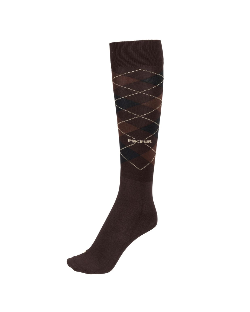 Pikeur Checked Knee Socks in Chocolate 