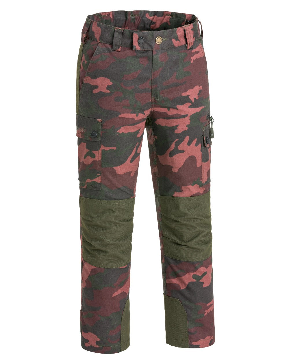 Dusty Plum Jungle coloured Pinewood Childrens Lappland Camou Trousers on white background