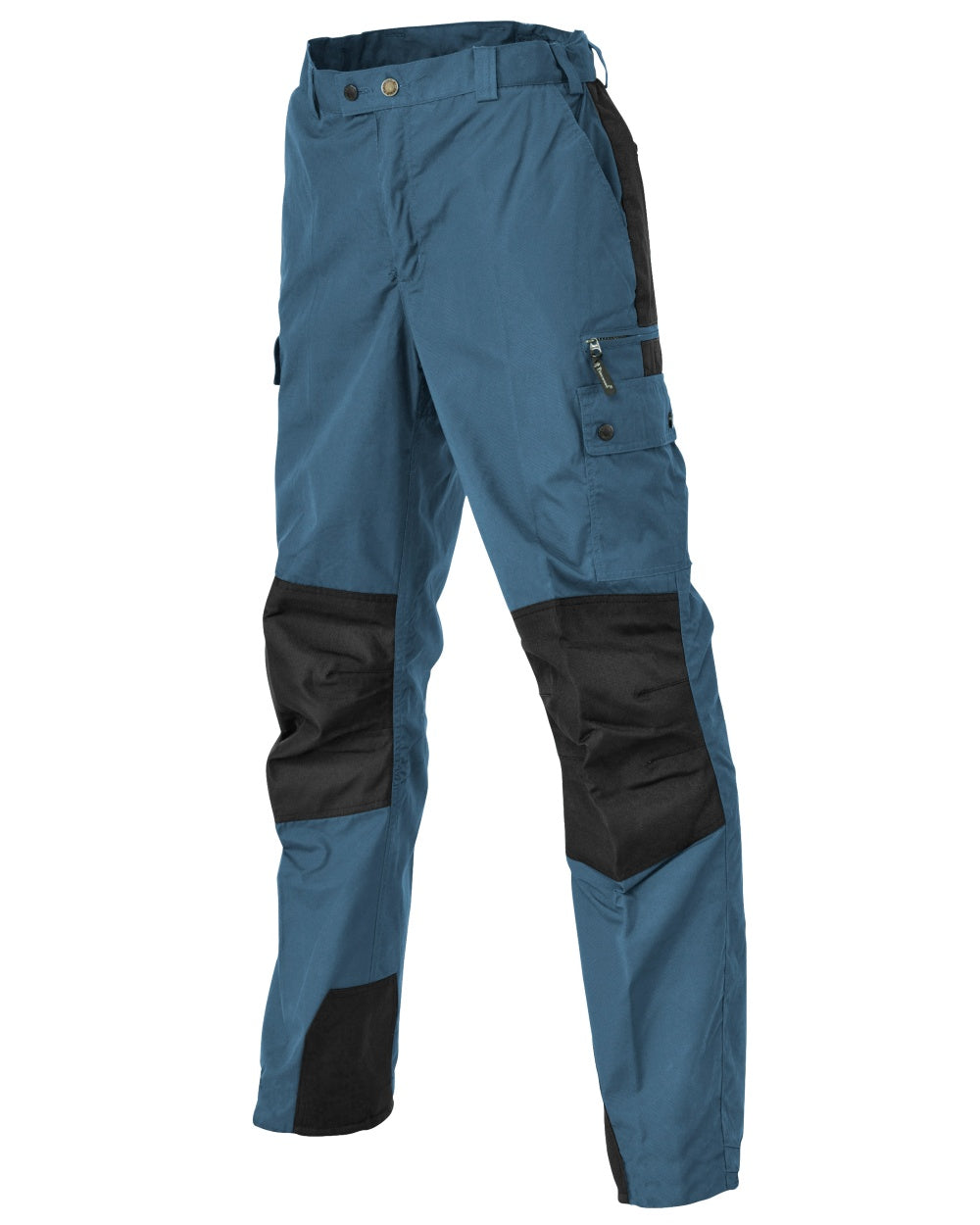 Steel Blue Black coloured Pinewood Childrens Lappland Trousers on white background