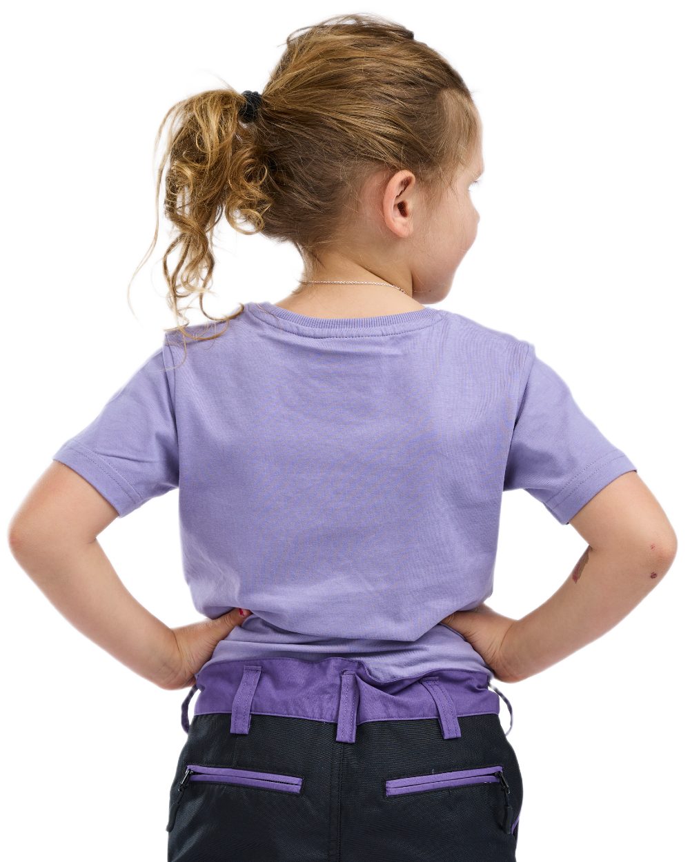 Light Lilac coloured Pinewood Childrens Outdoor Life T-Shirt on white background
