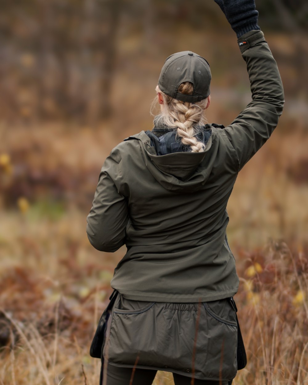 Mossgreen Black Coloured Pinewood Dog Sports Utility Belt on forest background