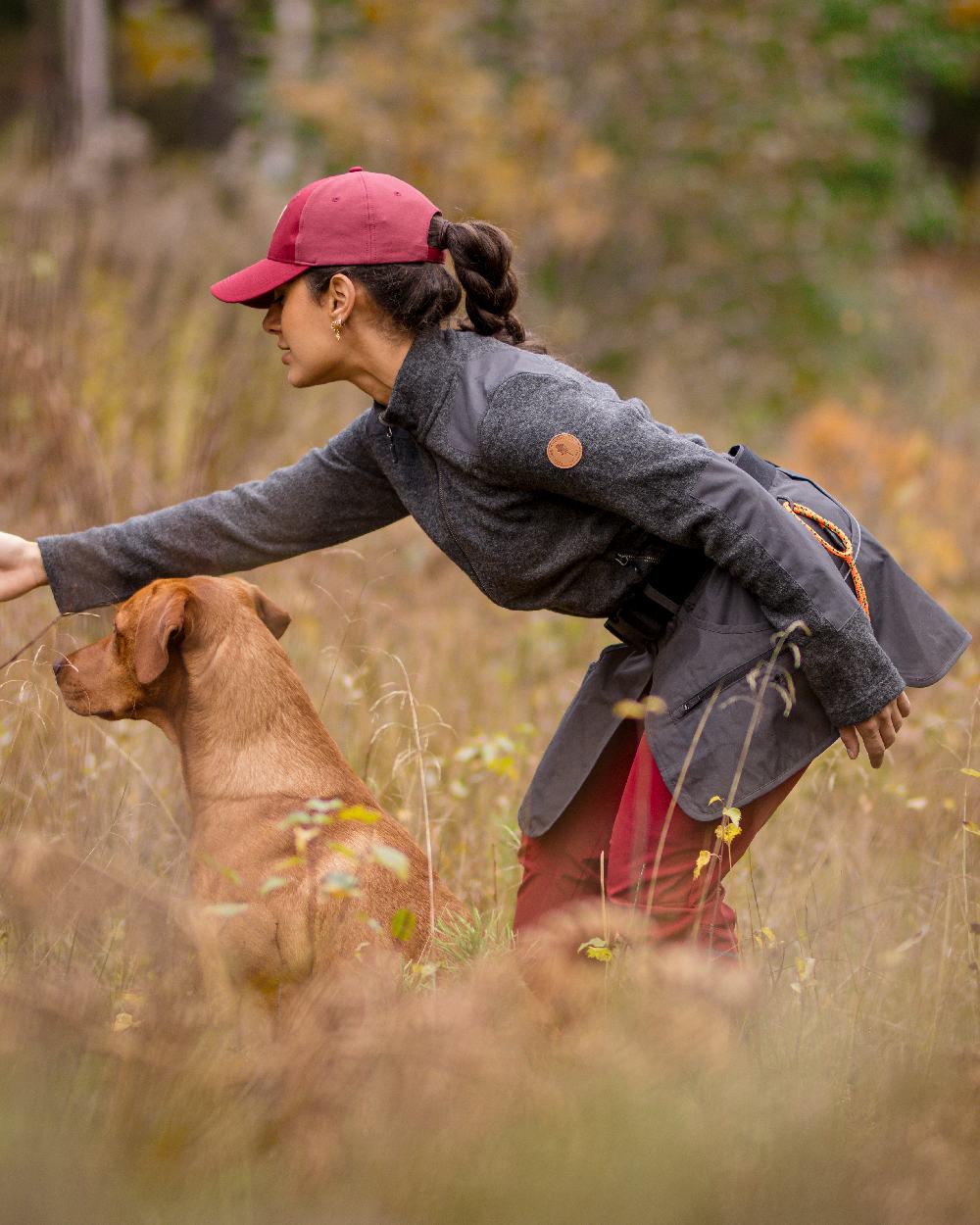 Dark Anthracite Coloured Pinewood Dog Sports Waist Belt on outdoor background