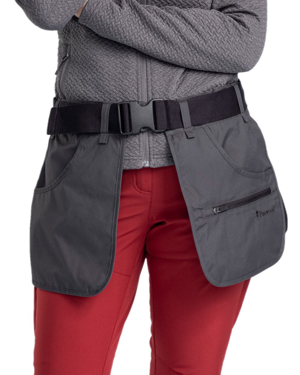 Dark Anthracite Coloured Pinewood Dog Sports Waist Belt on white background