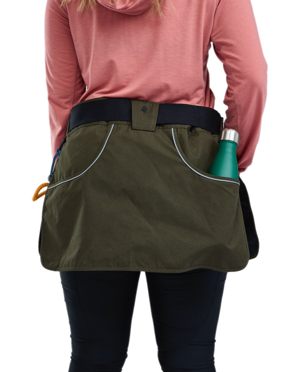 Moss Green Coloured Pinewood Dog Sports Waist Belt on white background